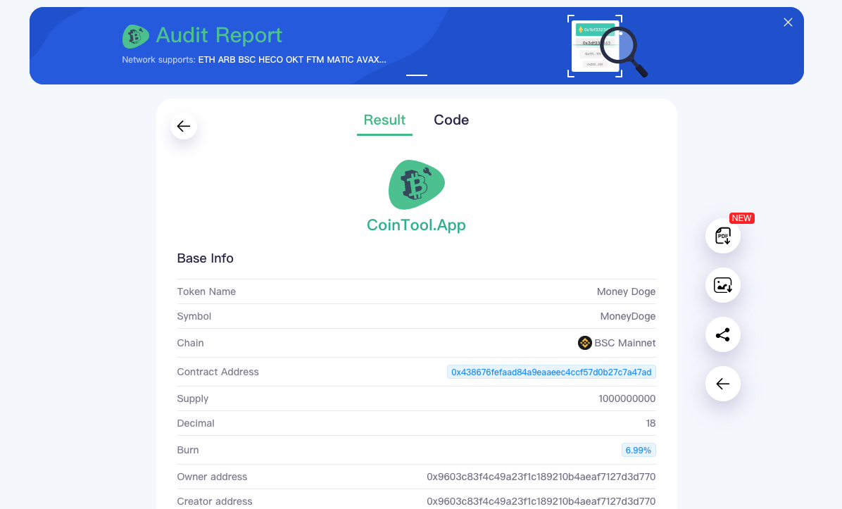 CoinTool Audit Report